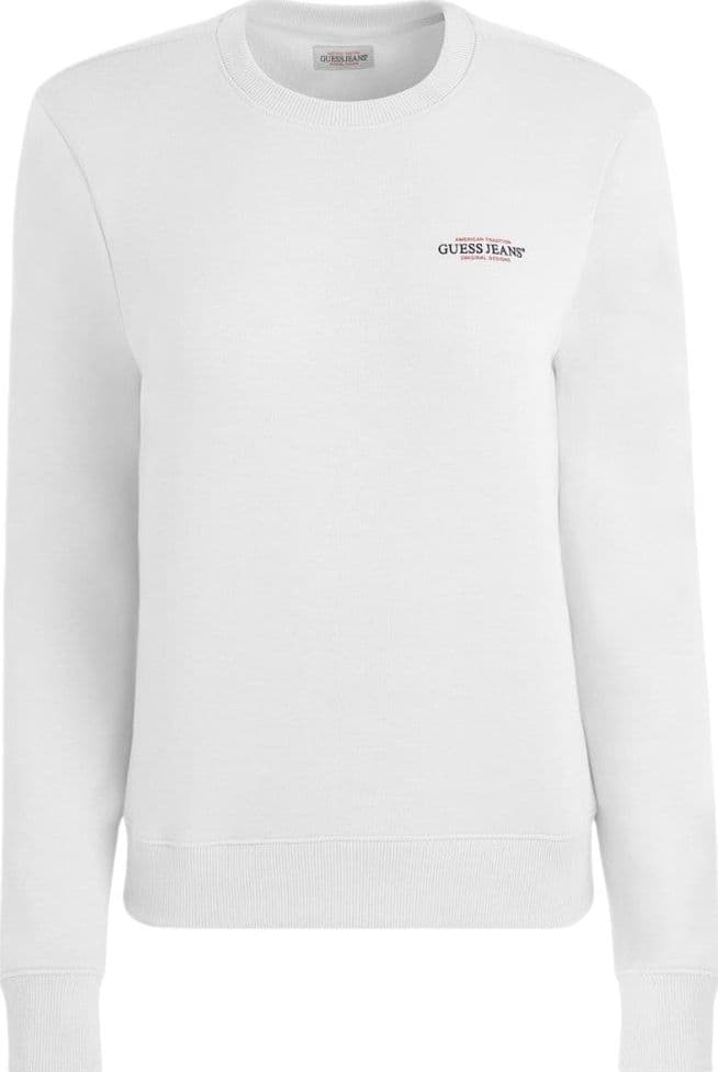 Guess Jeans felpa bianca Mini logo AMERICA SWEAT W4YQ07KC811G011 - 4