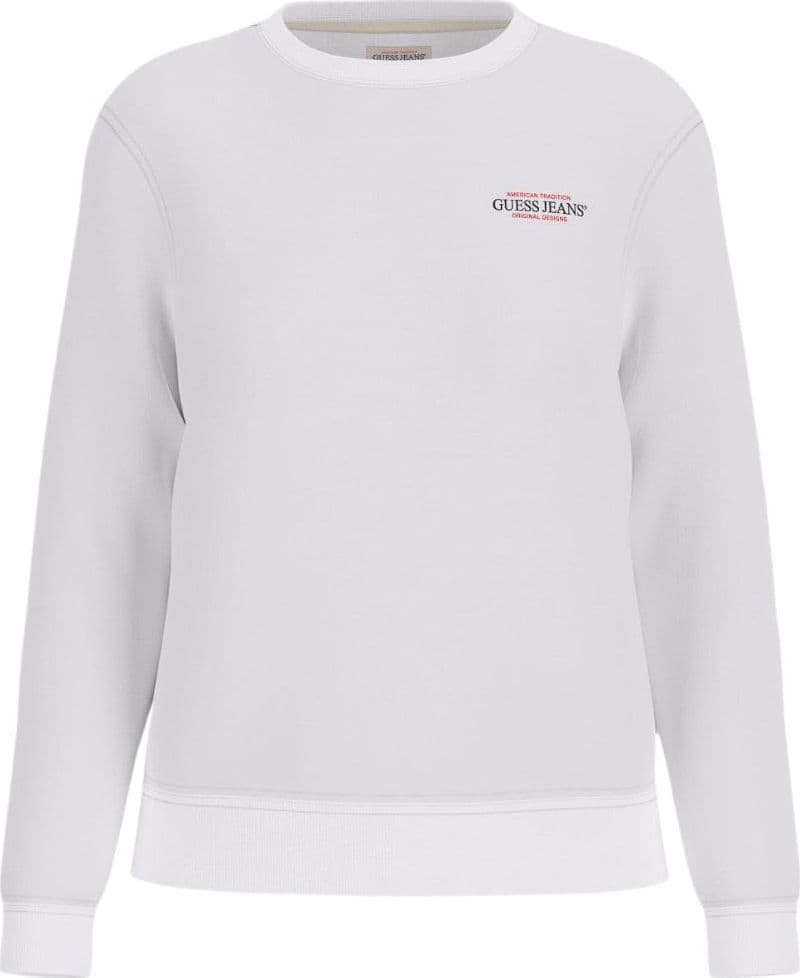 Guess Jeans felpa bianca Mini logo AMERICA SWEAT W4YQ07KC811G011 - 3