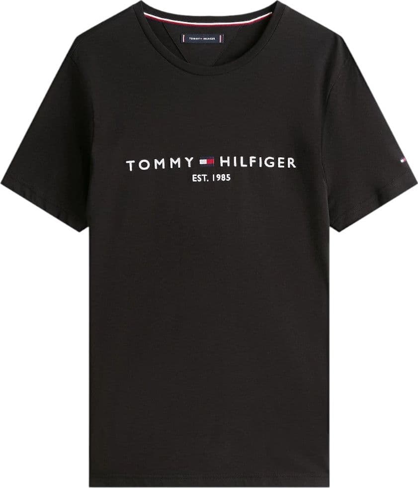 Tommy Hilfiger t-shirt nera logo scritta ricamata MW0MW11465BAS