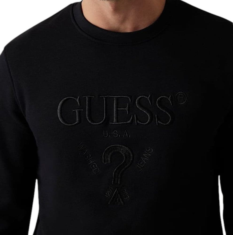 Guess felpa nera Beau M5RQ08 KCN01 JBLK Felpe Guess