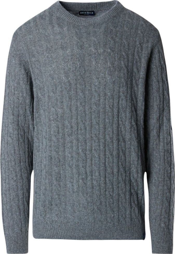 North Sails maglione pullover  grigio con trecce 699782 - 2