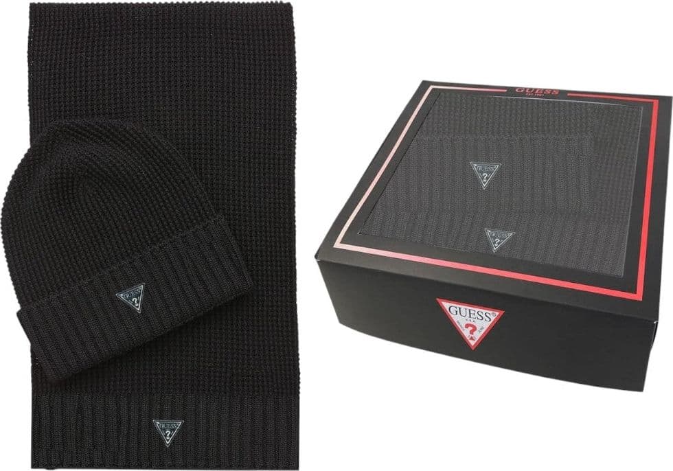 Guess box set sciarpa e cappello nero 4BZ14 Z2W80 JBLK - 2