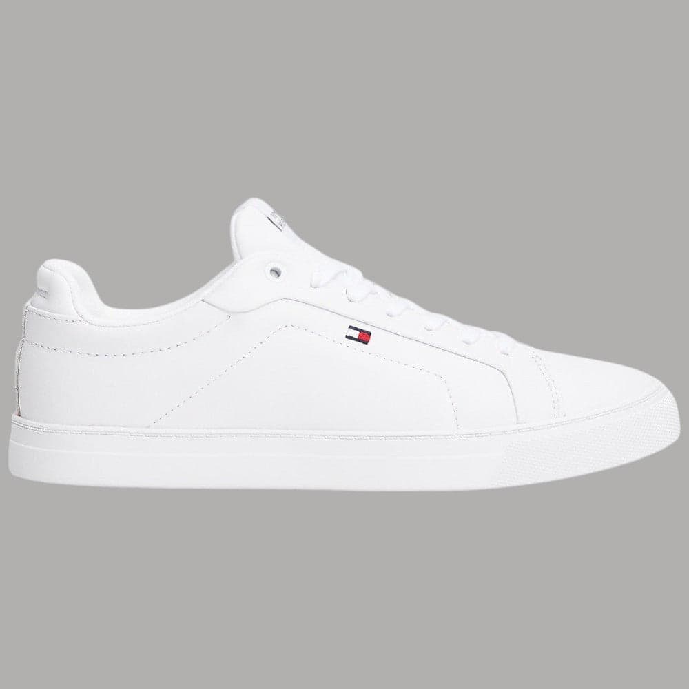 Tommy Hilfiger sneakers Icon Court in pelle bianca con suola in gomma - 9