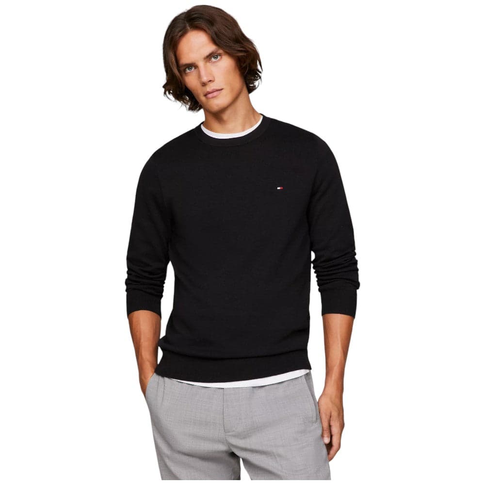 Tommy Hilfiger maglioncino nero classic cotton MW0MW32026
