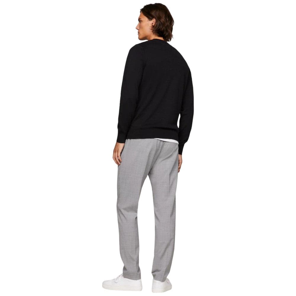 Tommy Hilfiger maglioncino nero classic cotton MW0MW32026 Maglieria Tommy Hilfiger