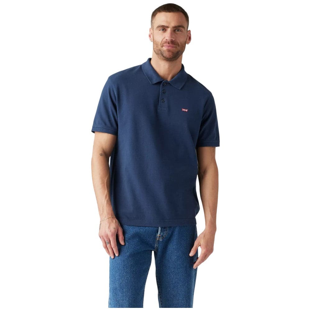 Levi's polo blu logo piccolo 358830005 - 4