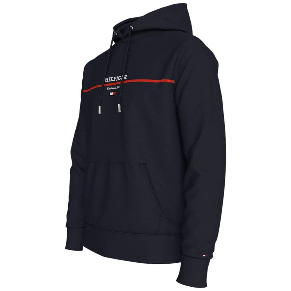 Tommy Hilfiger felpa blu cappuccio terry MW0MW35556 Felpe Tommy Hilfiger