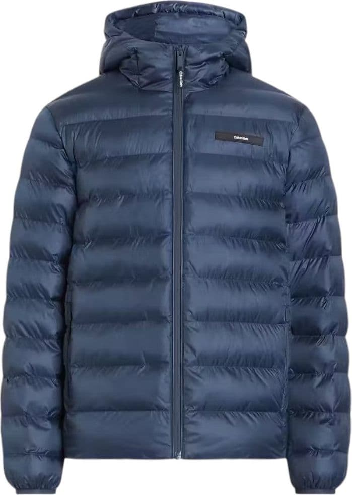 Calvin Klein piumino blu con cappuccio Puffer K10K113908PPK
