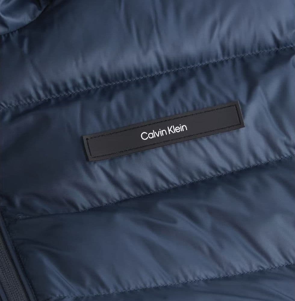Calvin Klein piumino blu con cappuccio Puffer K10K113908PPK Giubbini Calvin Klein