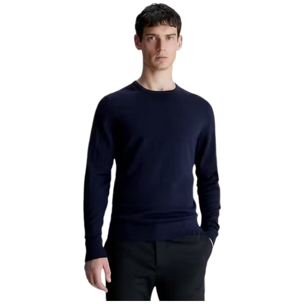 Calvin Klein maglioncino merino blu K10K109474CHW - 6