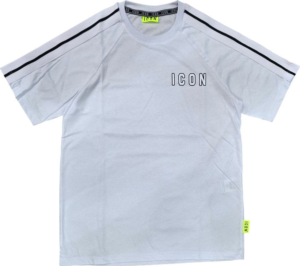 ICON t-shirt bianca con bandine ICUS2S5T055