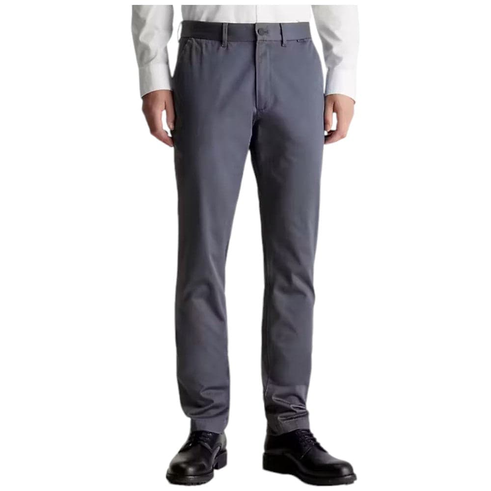 Calvin Klein pantaloni grigio sateen sretch slim K10K110963 - 6
