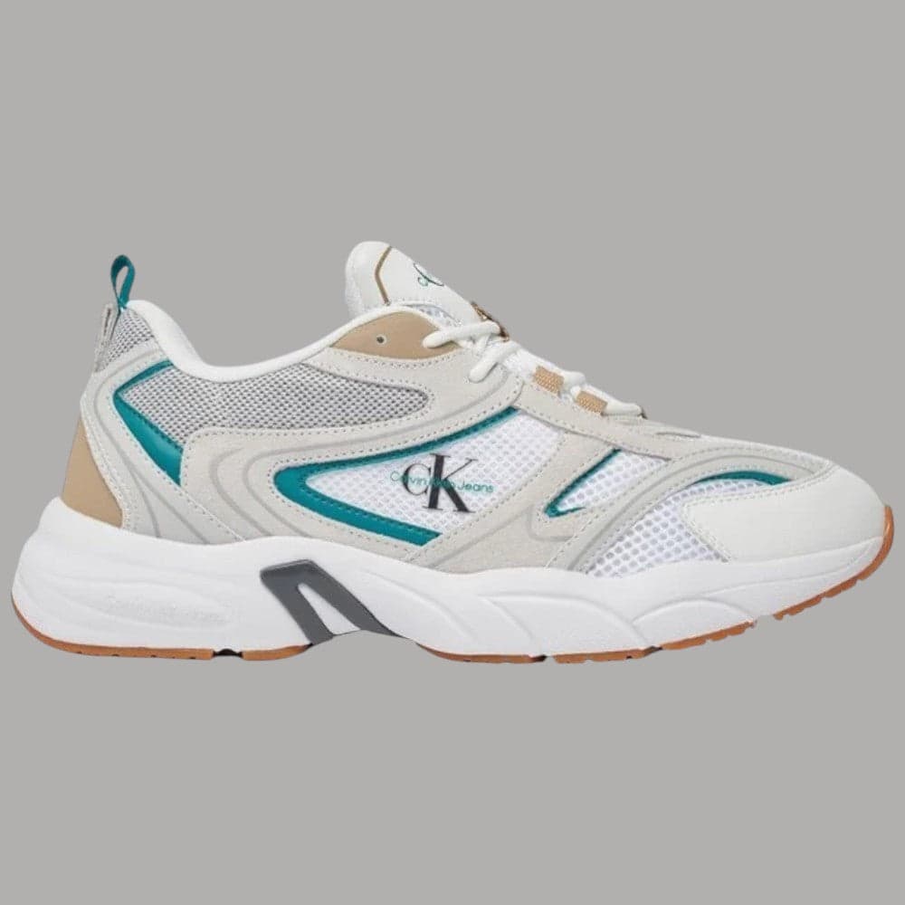Calvin Klein Jeans sneakers RETRO TENNIS eco-friendly con suola EVA bianco - 7