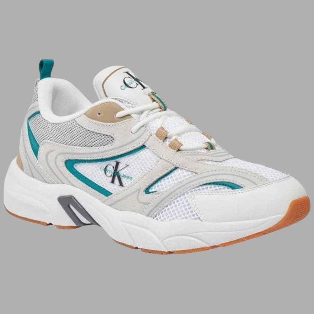 Calvin Klein Jeans sneakers bianca verde RETRO TENNIS, YM0YM00589 Sneakers Calvin Klein Jeans