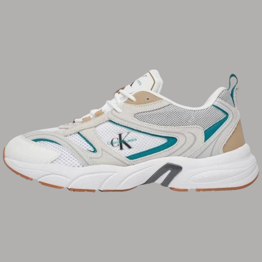 Calvin Klein Jeans sneakers bianca verde RETRO TENNIS, YM0YM00589 Sneakers Calvin Klein Jeans