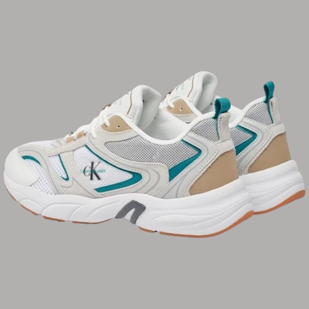 Calvin Klein Jeans sneakers bianca verde RETRO TENNIS, YM0YM00589 Sneakers Calvin Klein Jeans