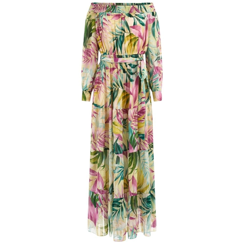 Guess vestito lungo tropical Losee W5GK16 WH9Z2 P8FY - 5
