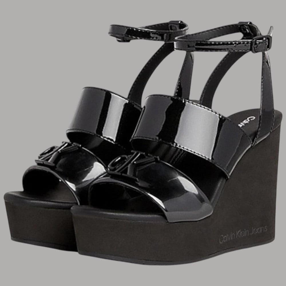 Calvin Klein Jeans sandali neri wedge sandal hardware YW0YW01459 Sandali Calvin Klein Jeans