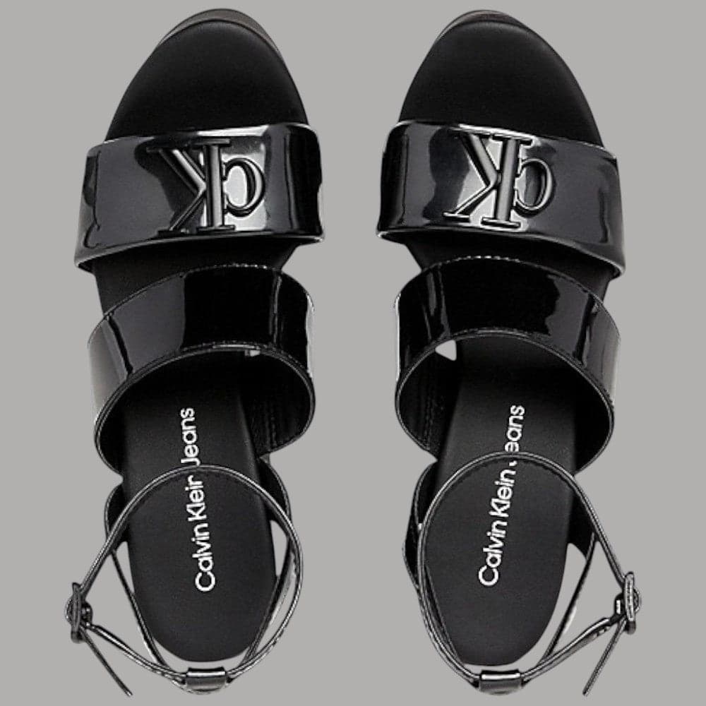 Calvin Klein Jeans sandali neri wedge sandal hardware YW0YW01459 Sandali Calvin Klein Jeans