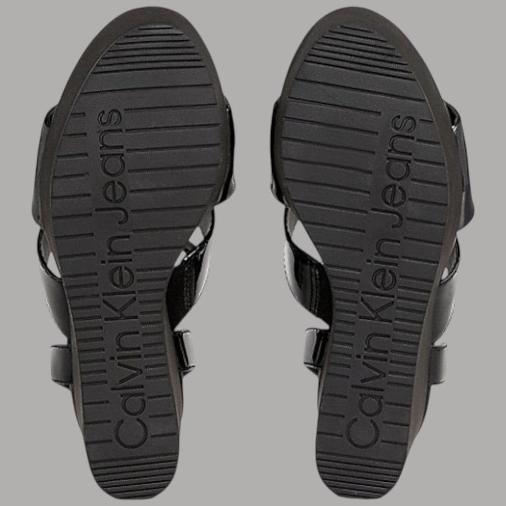 Calvin Klein Jeans sandali neri wedge sandal hardware YW0YW01459 Sandali Calvin Klein Jeans