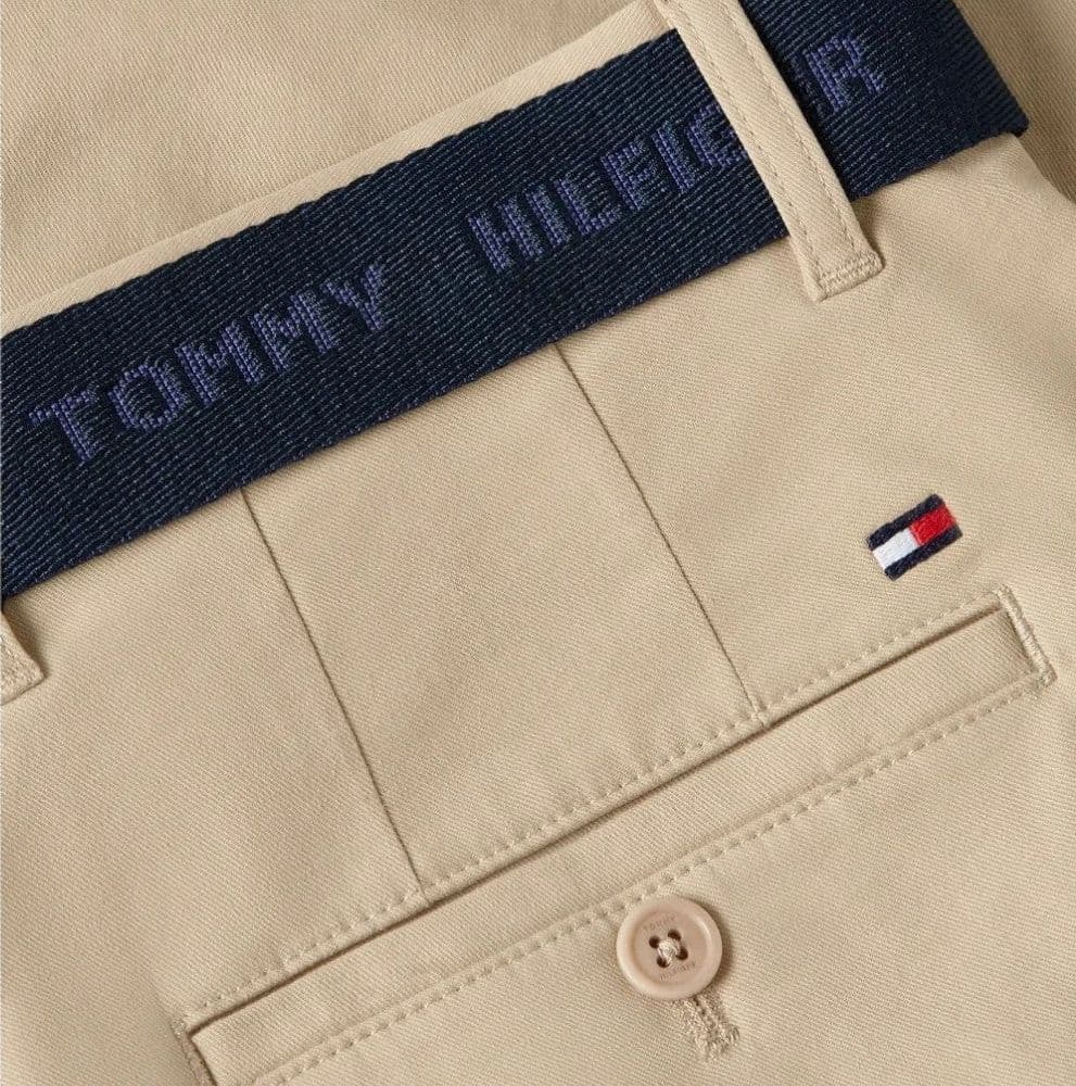 Tommy Hilfiger bermuda in twill beige con cintura MW0MW24874RBT - 3