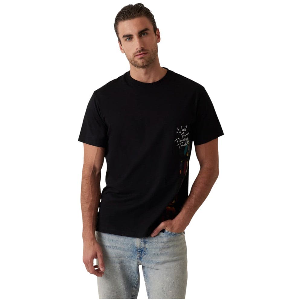 Guess t-shirt nera logo vertical M5RI01 KCHA1 JBLK - 6