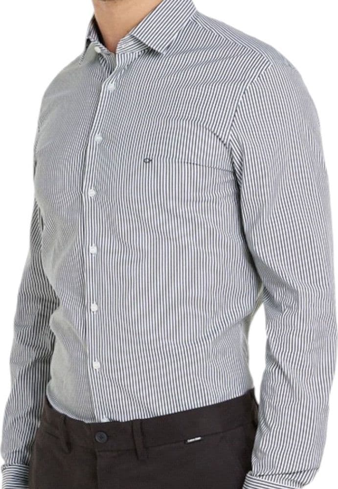 Calvin Klein camicia blu bianca a righe slim fit K10K113161 Camicie Calvin Klein