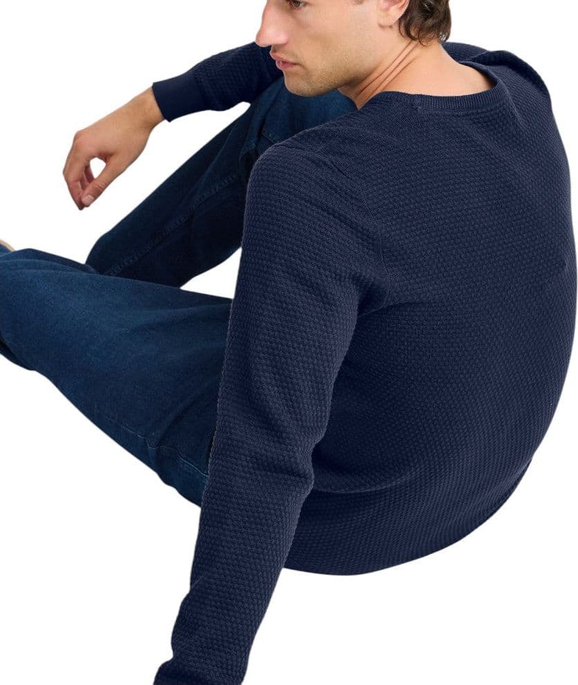 Blend pullover blu trama 3D 20717257 Maglieria Blend