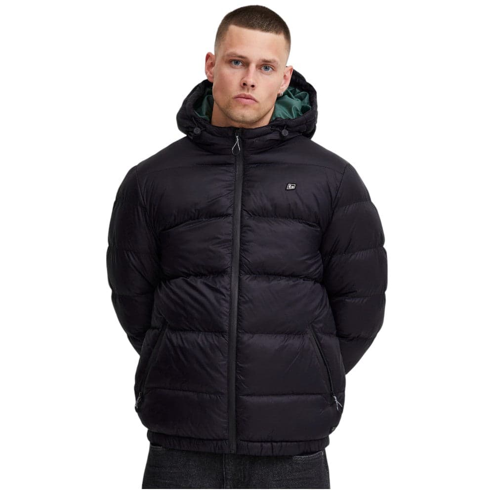Blend giacca piumino nero con cappuccio blu 20714372 - 6