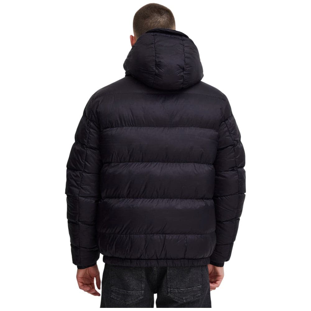 Blend giacca piumino nero con cappuccio blu 20714372 - 5