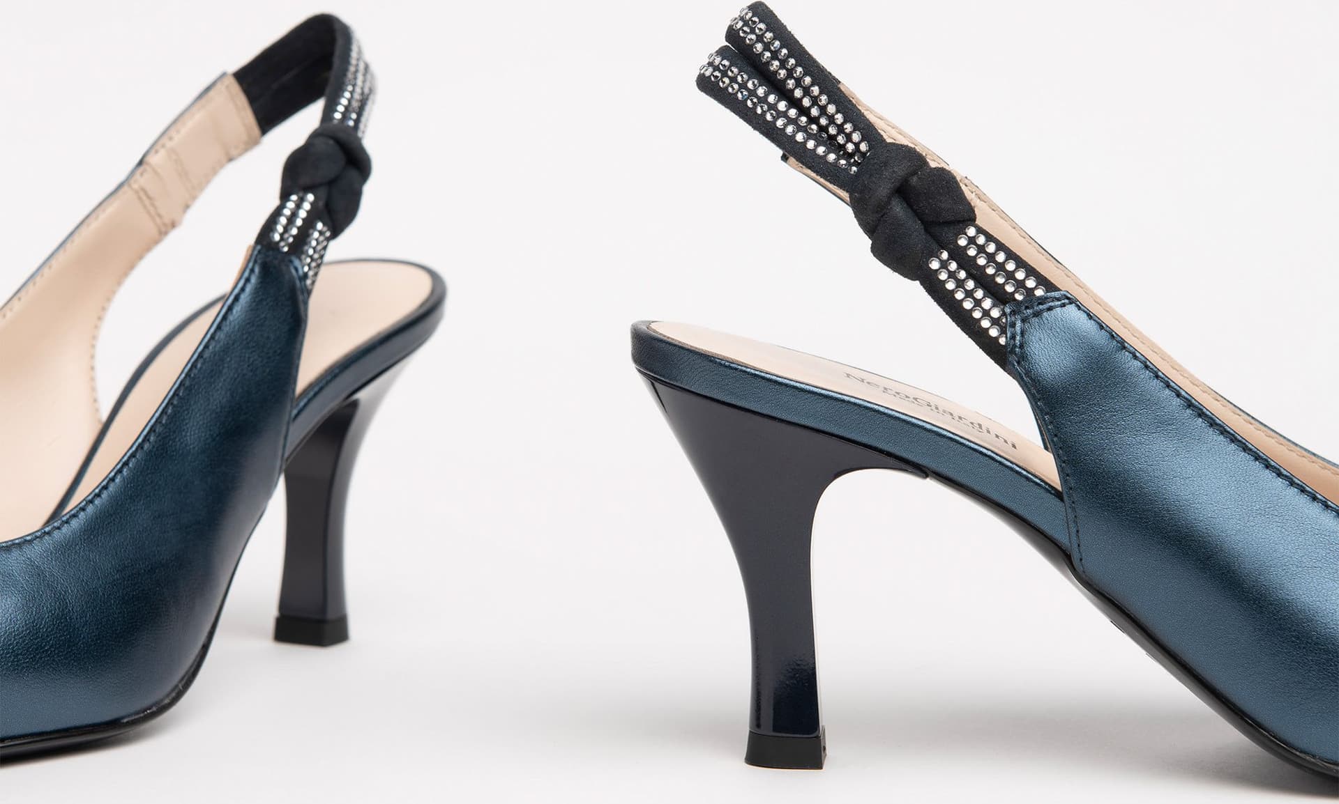 Nero Giardini slingback laminata blu E218342DE201 - 4