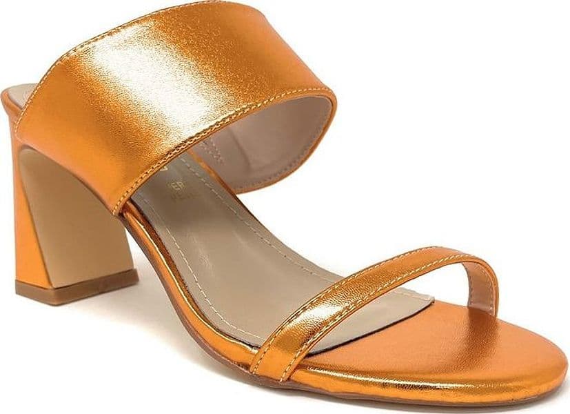 Francesco Milano sandali sabot in pelle arancio G41 01N - 2