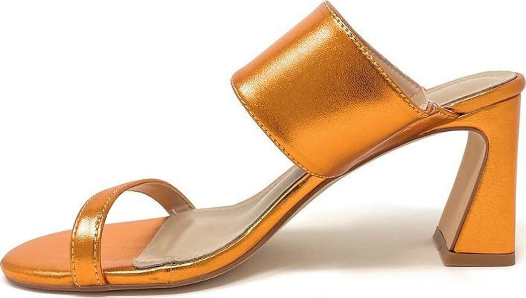 Francesco Milano sandali sabot in pelle arancio G41 01N - 3