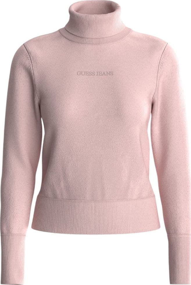 Guess Jeans pullover rosa collo alto mini logo W4BR15Z3HO2G6R4 Maglieria Guess Jeans