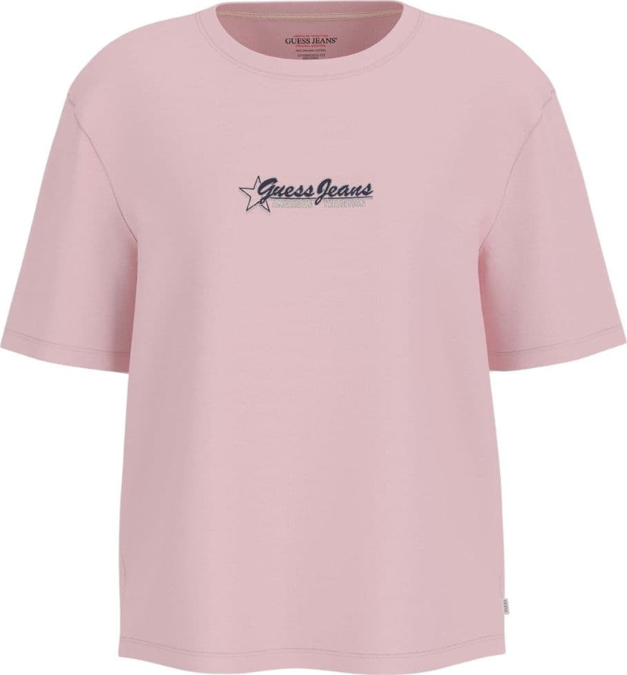 Guess Jeans t-shirt rosa con logo ricamato W5RI48 K8HM0 A61U - 3