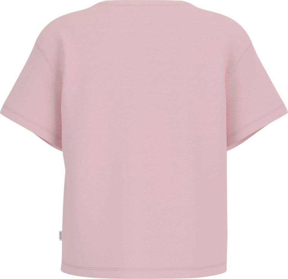 Guess Jeans t-shirt rosa logo triangolo boxy fit W4YI05 K8HM0 A61U T-shirt Guess Jeans