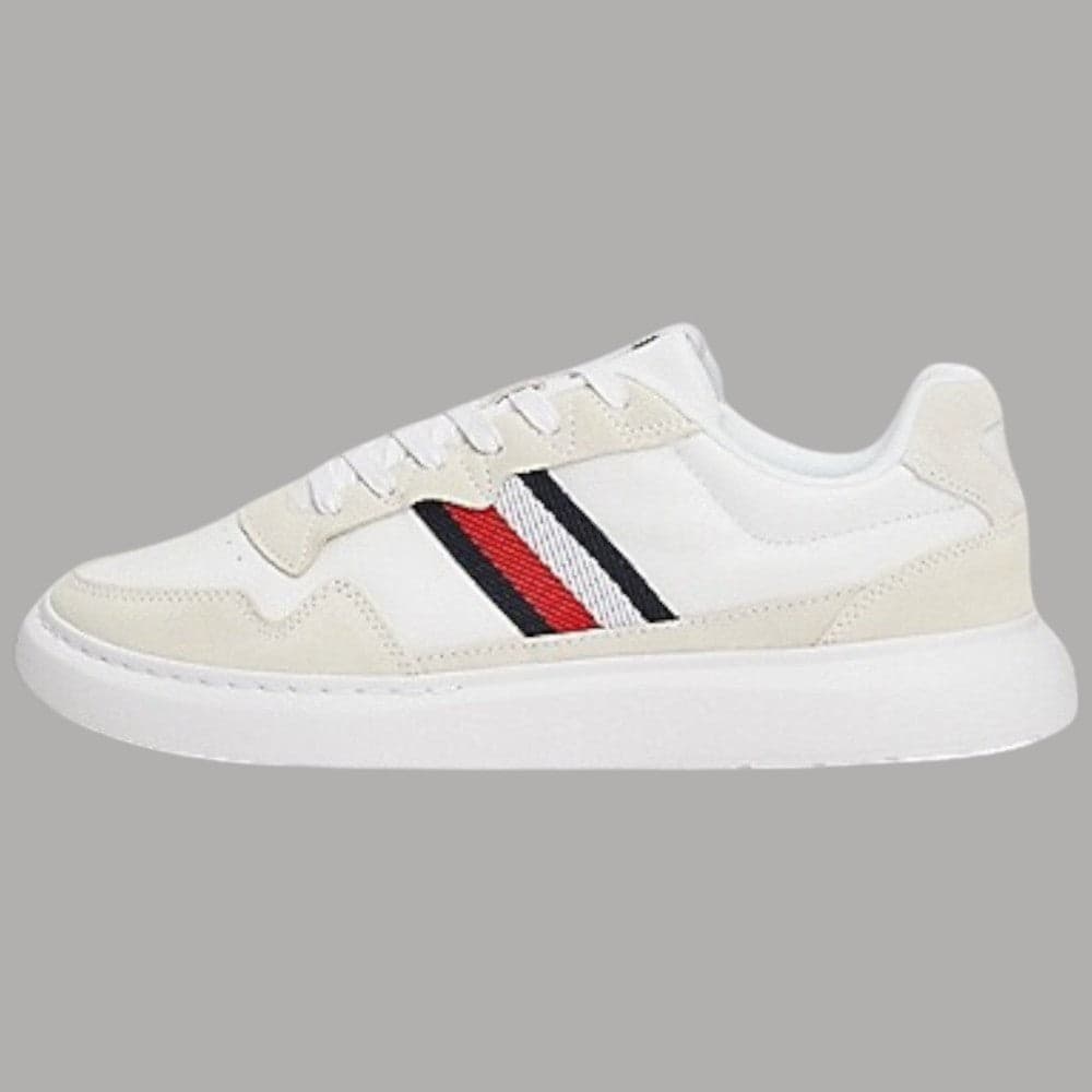 Tommy Hilfiger sneakers uomo bianche suola preformata materiali riciclati - 6