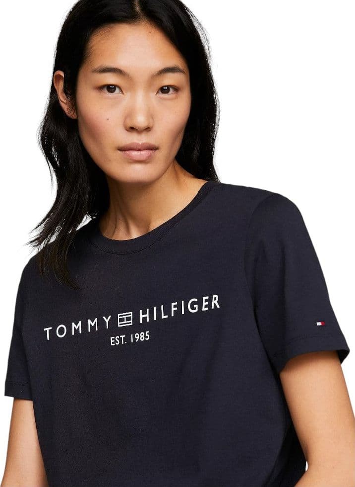 Tommy Hilfiger donna t-shirt blu WW0WW40276 T-shirt Tommy Hilfiger