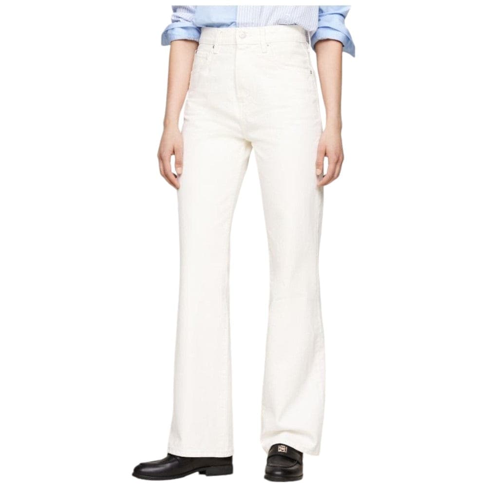Tommy Hilfiger jeans bianco donna relaxed bootcut WW0WW42194 Jeans Tommy Hilfiger