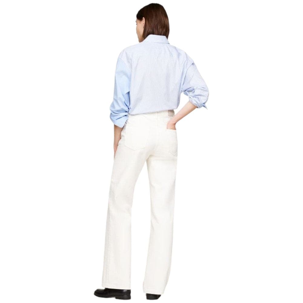 Tommy Hilfiger jeans bianco donna relaxed bootcut WW0WW42194 Jeans Tommy Hilfiger