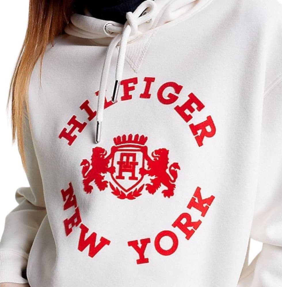 Tommy Hilfiger felpa bianca donna WW0WW39800 Felpe Tommy Hilfiger