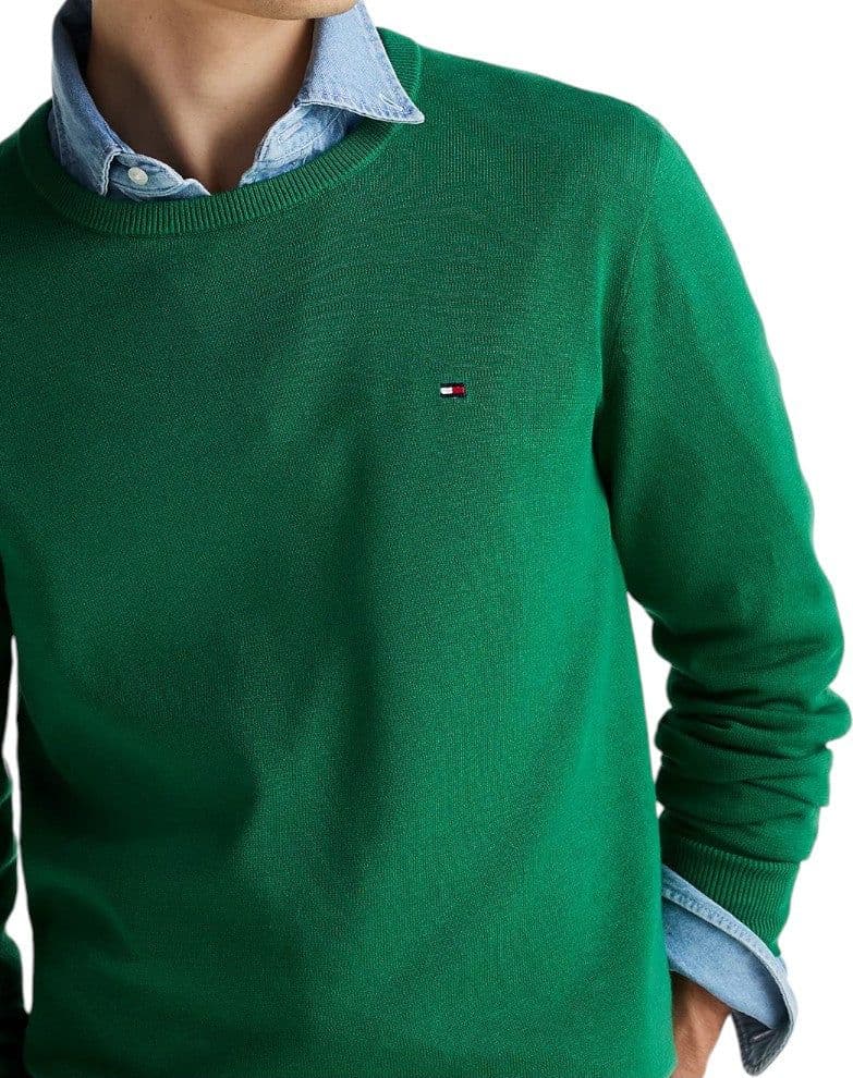 Tommy Hilfiger maglioncino verde MW0MW39999L4F Maglieria Tommy Hilfiger