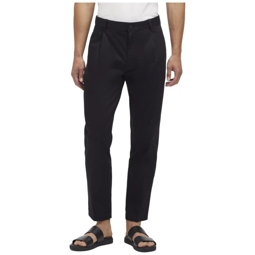 Calvin Klein pantalone nero sateen stretch cropp K10K110965 - 6