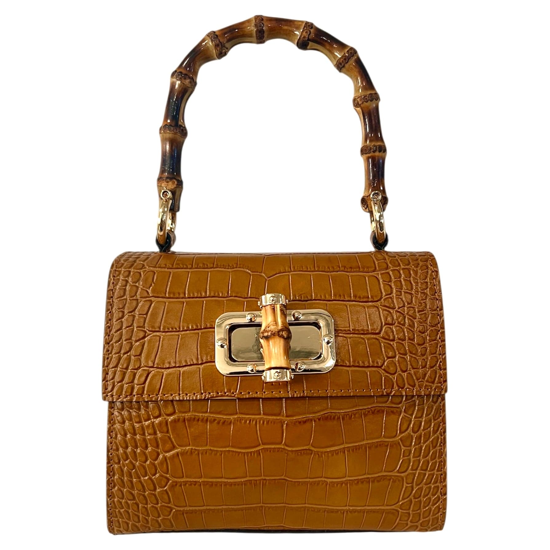 Modarno Borsa a mano fantasia Cocco 18x9x16 cm – Cuoio