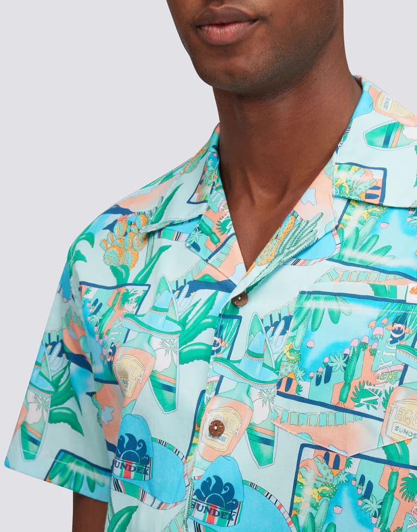 Sundek camicia uomo modello bowling con stampa in Camicie casual Broadway Red - Barletta, commercioVirtuoso.it