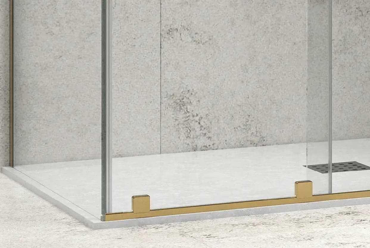 Box Doccia Scorrevole Senza Profili 8mm Anticalcare H200 Oro - 3