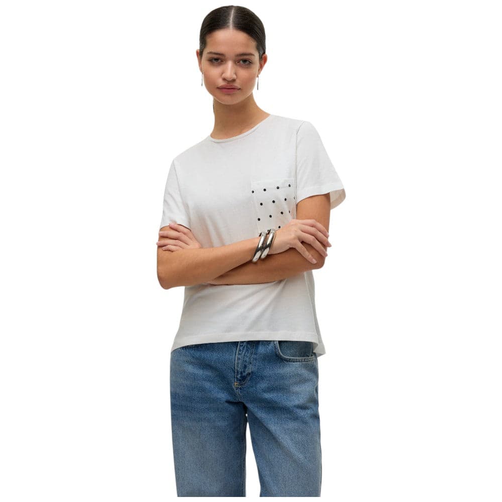 Vero Moda t-shirt bianca con taschino art. Kaia 10322565 - 7
