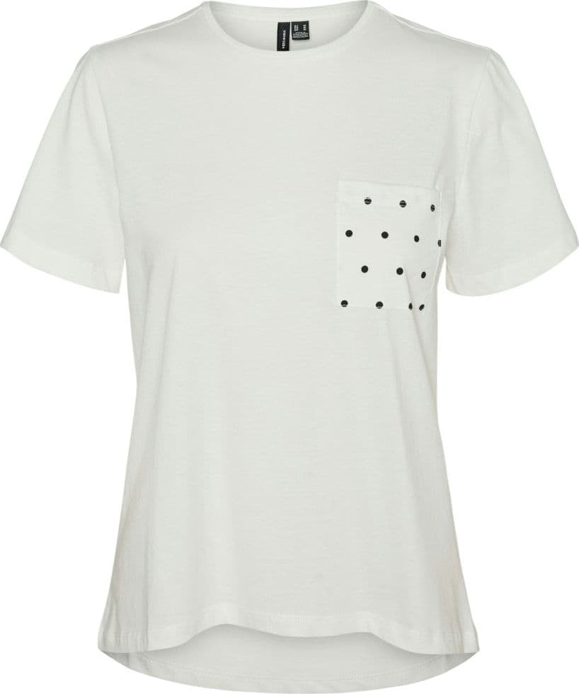 Vero Moda t-shirt bianca con taschino art. Kaia 10322565 - 6
