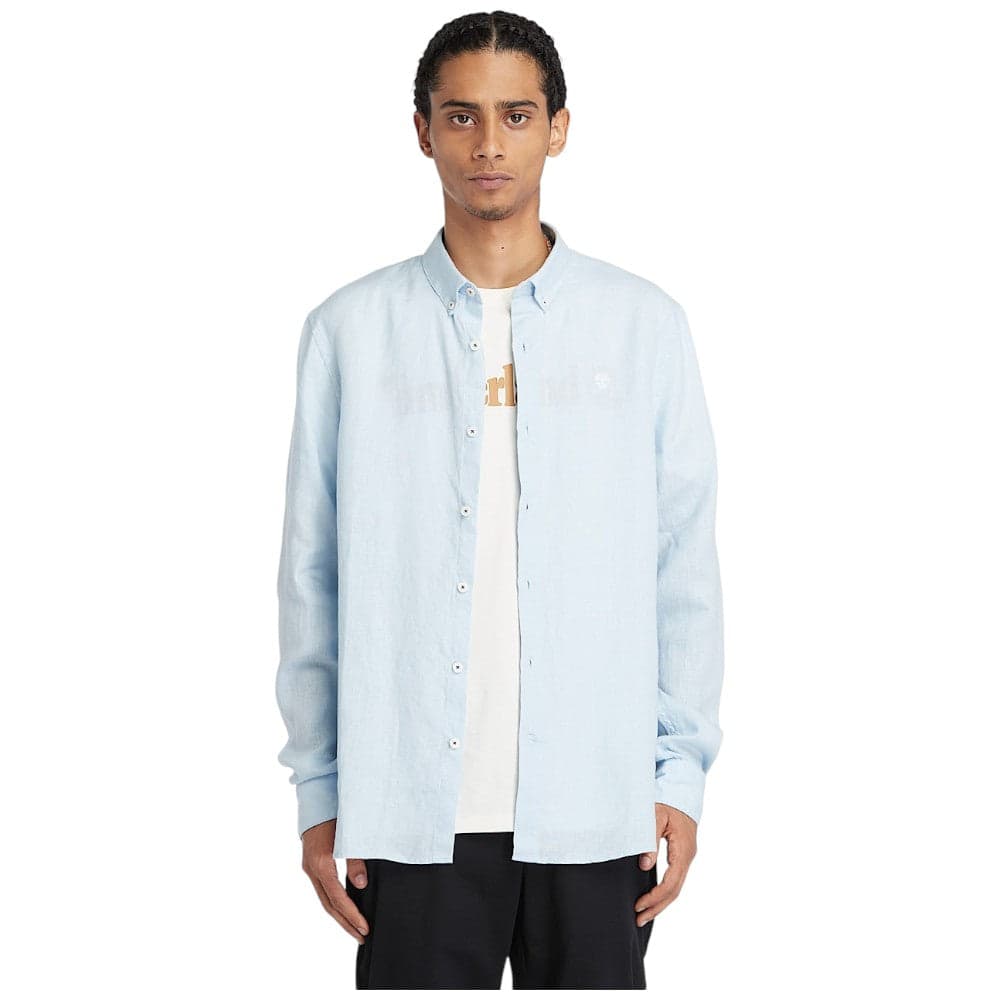 Timberland camicia di lino celeste Mill Brook TB0A2DC3940 - 6