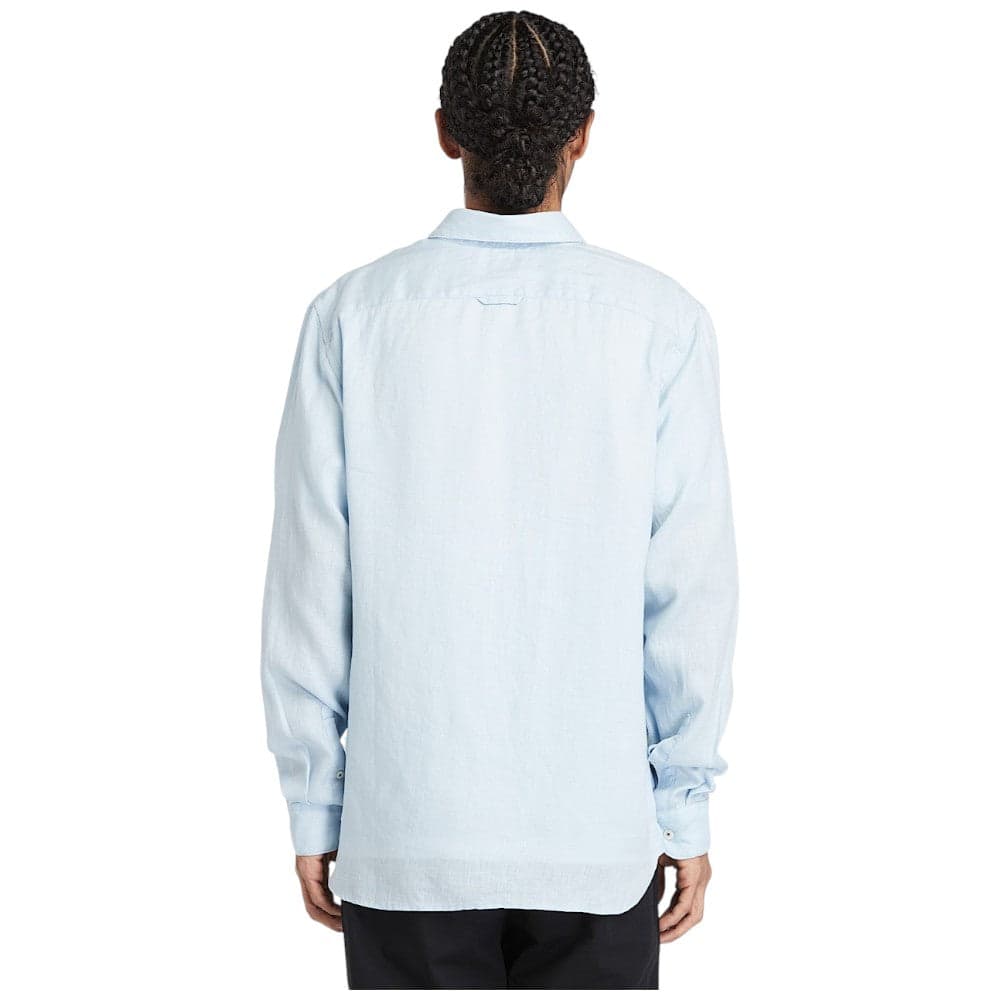 Timberland camicia di lino celeste Mill Brook TB0A2DC3940 Camicie Timberland